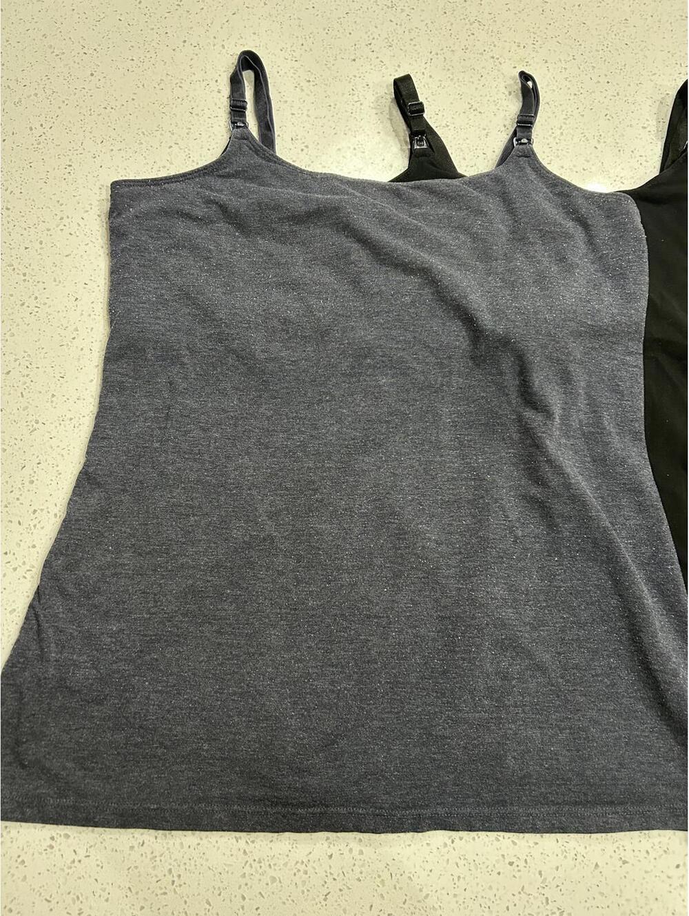 H&M MAMA Maternity & Nursing Camisoles - 3-Pack Basic Essentials - Picture 3 of 9
